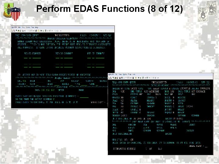 Perform EDAS Functions (8 of 12) 