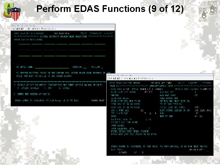 Perform EDAS Functions (9 of 12) 