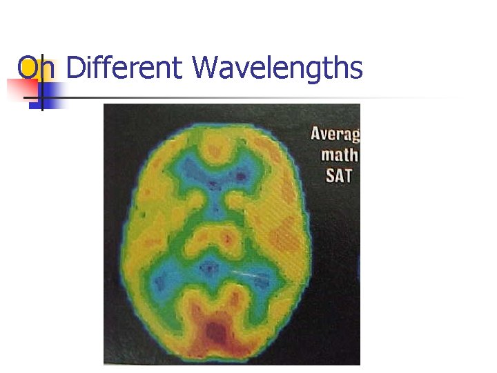 On Different Wavelengths 