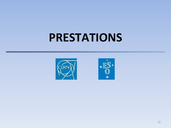 PRESTATIONS 11 