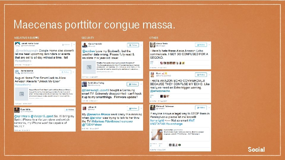 Maecenas porttitor congue massa. NEGATIVE REVIEWS SECURITY OTHER Social 