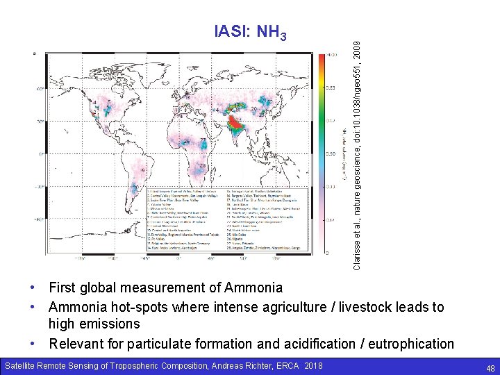 Clarisse et al. , nature geoscience, doi: 10. 1038/ngeo 551, 2009 IASI: NH 3