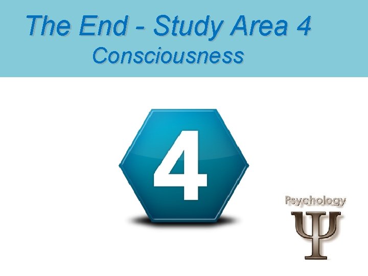 The End - Study Area 4 Consciousness 