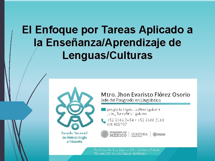 El Enfoque por Tareas Aplicado a la Enseñanza/Aprendizaje de Lenguas/Culturas 
