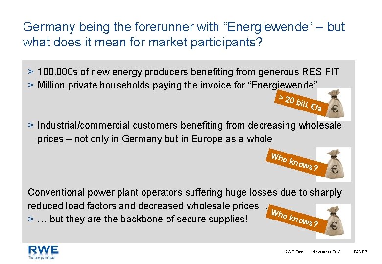 Germany being the forerunner with “Energiewende” – but what does it mean for market