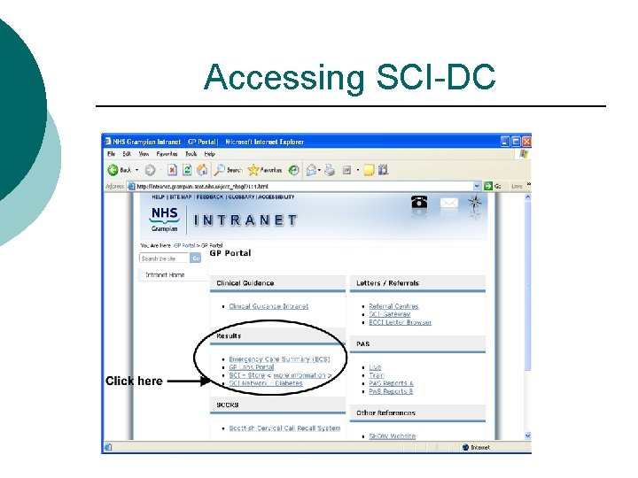 Accessing SCI-DC 