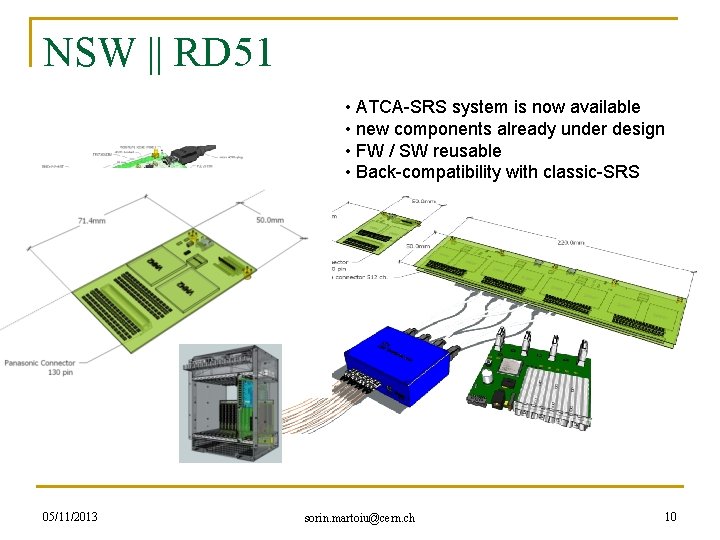 NSW || RD 51 • ATCA-SRS system is now available • new components already