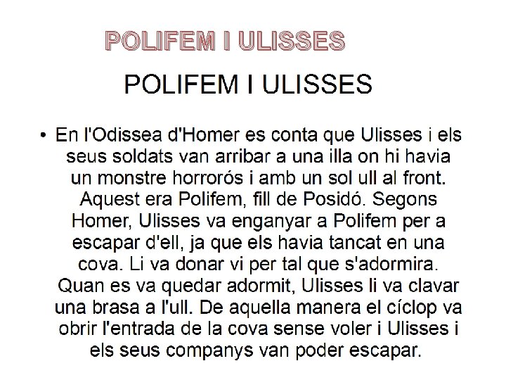 POLIFEM I ULISSES 