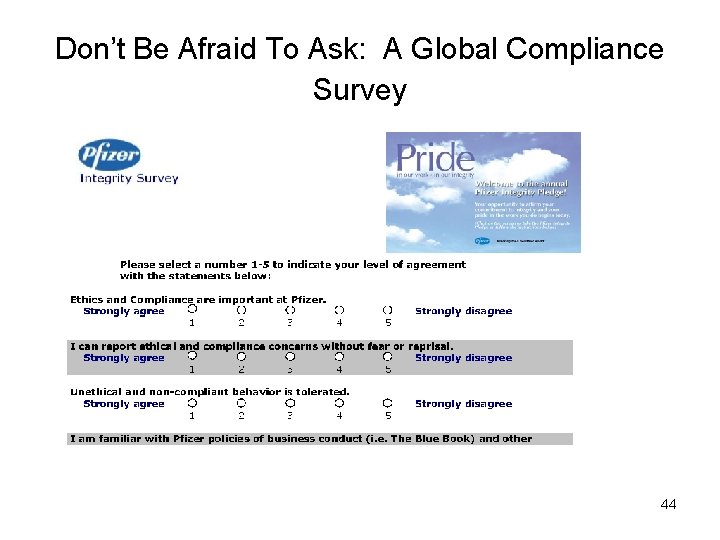 Don’t Be Afraid To Ask: A Global Compliance Survey 44 