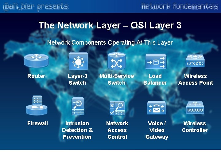 The Network Layer – OSI Layer 3 Network Components Operating At This Layer Router