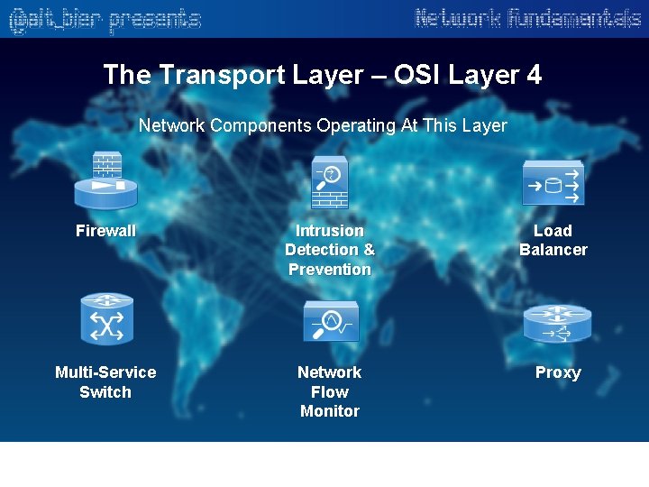 The Transport Layer – OSI Layer 4 Network Components Operating At This Layer Firewall