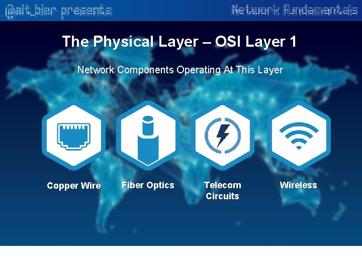 The Physical Layer – OSI Layer 1 Network Components Operating At This Layer Copper