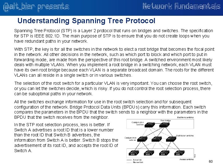 Understanding Spanning Tree Protocol (STP) is a Layer 2 protocol that runs on bridges