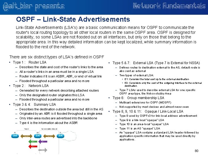 OSPF – Link-State Advertisements (LSA’s) are a basic communication means for OSPF to communicate