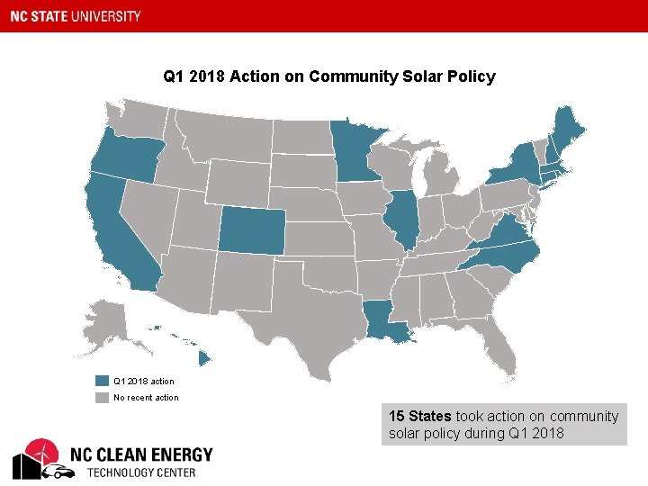 Q 1 2018 Action on Community Solar Policy Q 1 2018 action No recent