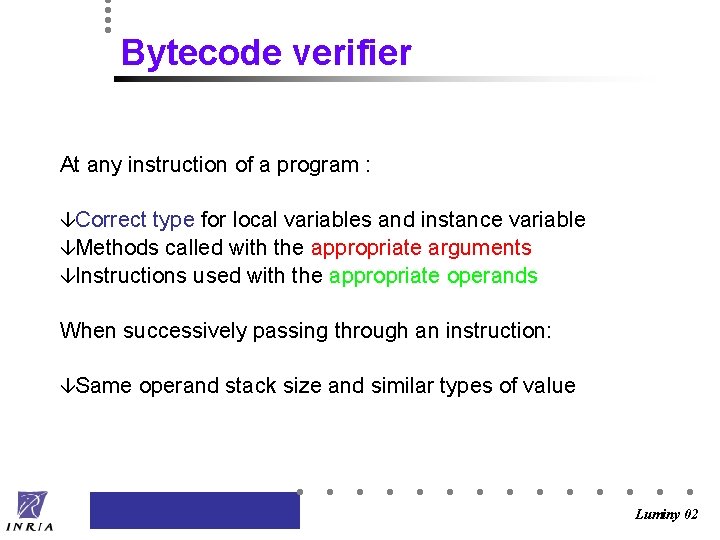 Bytecode Verifier In Java A Formal Executable Semantics of the Java Card