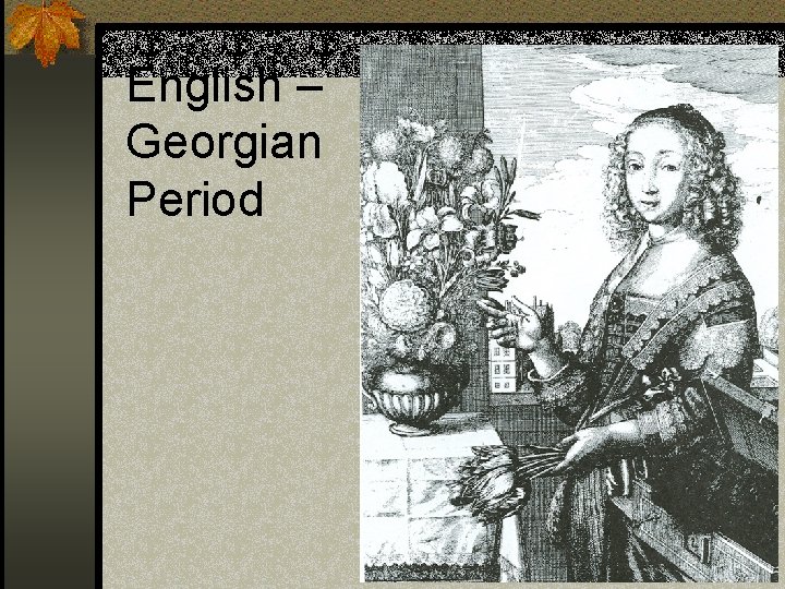 English – Georgian Period 