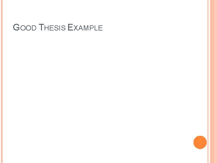 GOOD THESIS EXAMPLE 