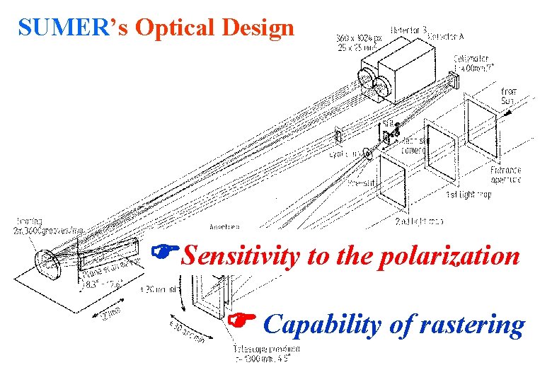 SUMER’s Optical Design Sensitivity to the polarization Capability of rastering 