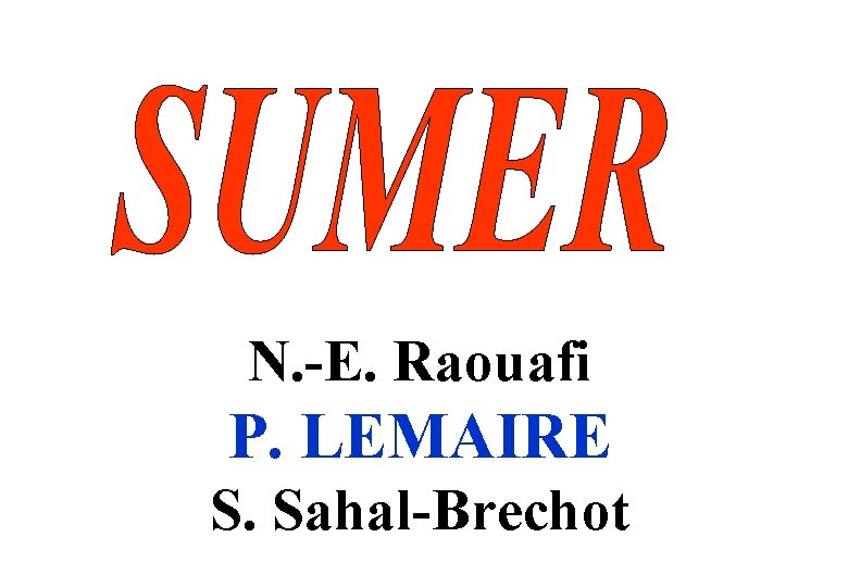 N. -E. Raouafi P. LEMAIRE S. Sahal-Brechot 