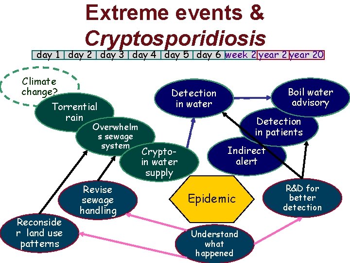 Extreme events & Cryptosporidiosis day 1 day 2 day 3 day 4 day 5