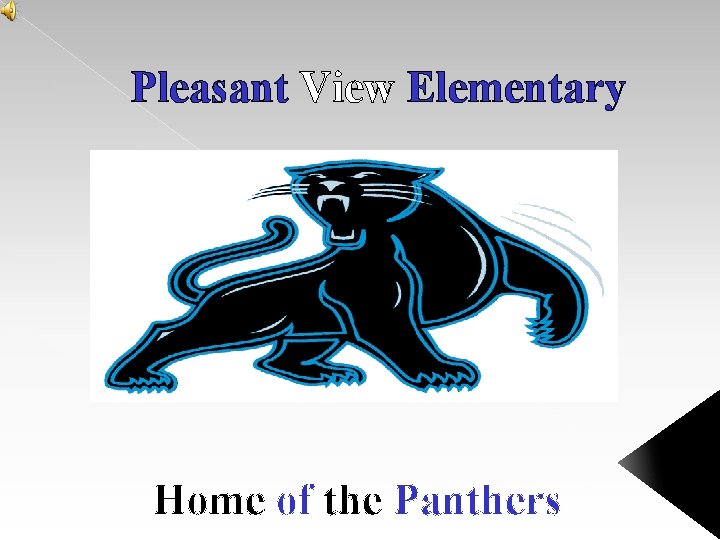 Pleasant View Elementary Home of the Panthers Pleasant View Elementary Home of the Panthers