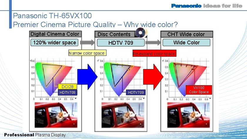 Panasonic TH-65 VX 100 Premier Cinema Picture Quality – Why wide color? Digital Cinema