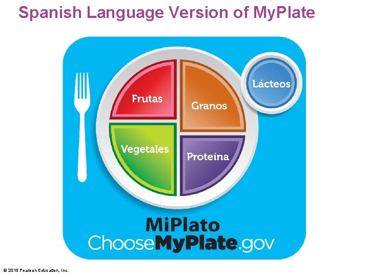 Spanish Language Version of My. Plate © 2015 Pearson Education, Inc. 