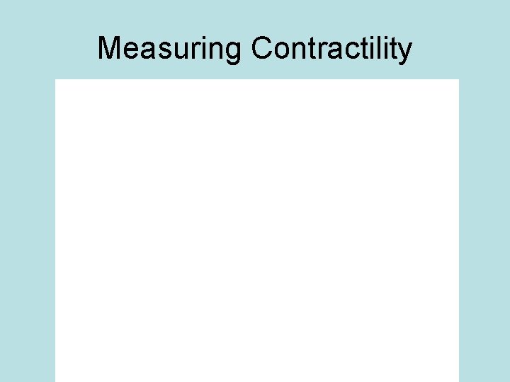 Measuring Contractility 