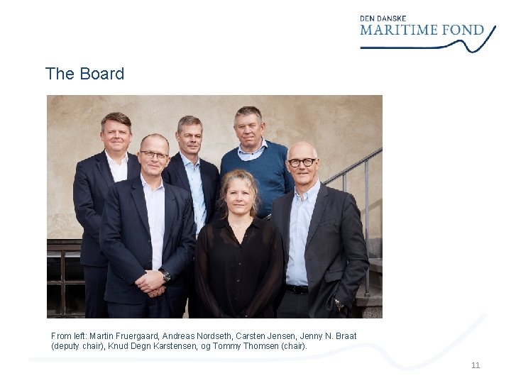 The Board From left: Martin Fruergaard, Andreas Nordseth, Carsten Jensen, Jenny N. Braat (deputy