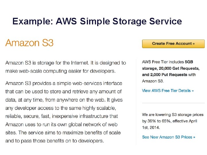 Example: AWS Simple Storage Service 