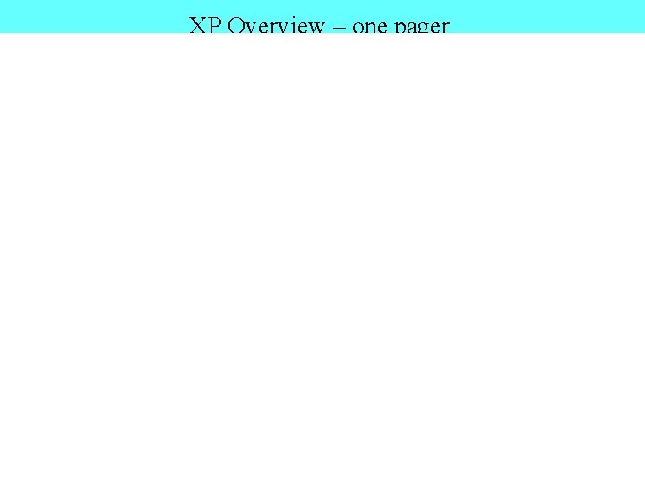 XP Overview – one pager 