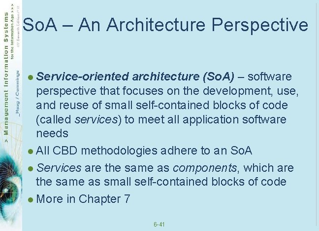 So. A – An Architecture Perspective l Service-oriented architecture (So. A) – software perspective So. A – An Architecture Perspective l Service-oriented architecture (So. A) – software perspective