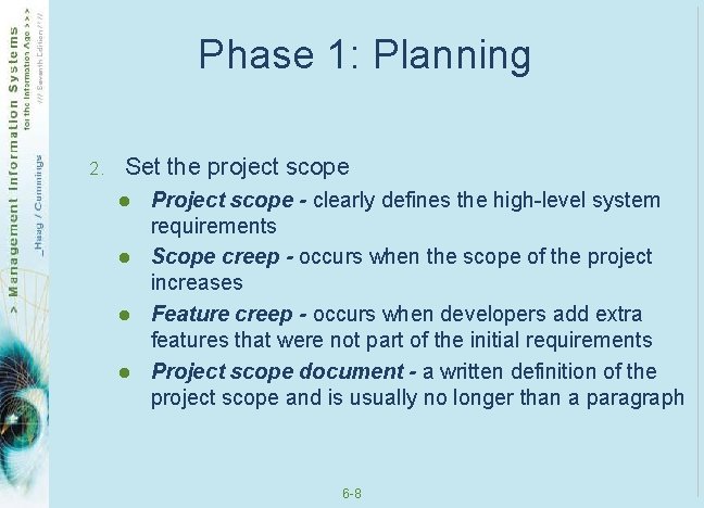 Chapter 6 SYSTEMS DEVELOPMENT Phases Tools and Techniques