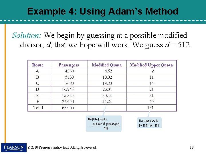 Example 4: Using Adam’s Method Solution: We begin by guessing at a possible modified