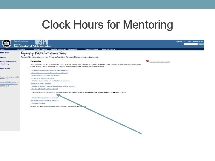 Clock Hours for Mentoring 