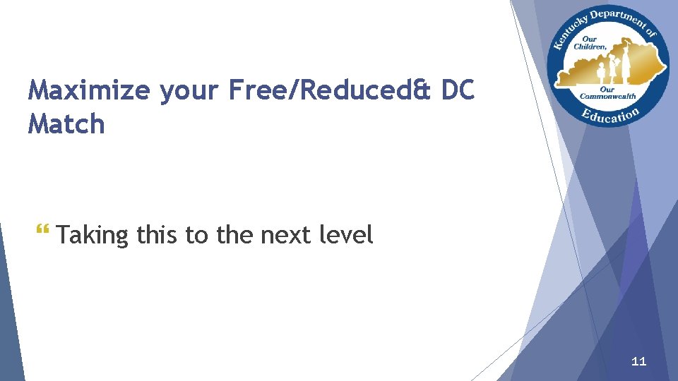 Maximize your Free/Reduced& DC Match } Taking this to the next level 11 
