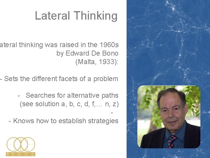 Lateral Thinking ateral thinking was raised in the 1960 s . by Edward Lateral Thinking ateral thinking was raised in the 1960 s . by Edward