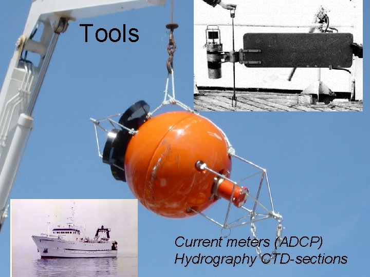 Tools Current meters (ADCP) Hydrography CTD-sections Tools Current meters (ADCP) Hydrography CTD-sections
