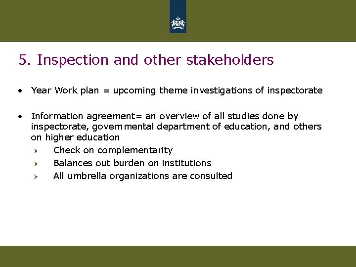 5. Inspection and other stakeholders • Year Work plan = upcoming theme investigations of 5. Inspection and other stakeholders • Year Work plan = upcoming theme investigations of