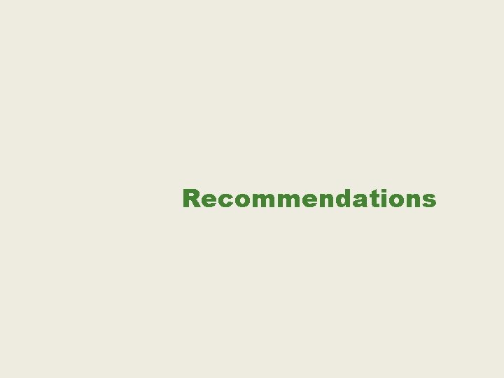 Recommendations 