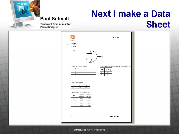 Next I make a Data Sheet Structured ASIC Xcellence 