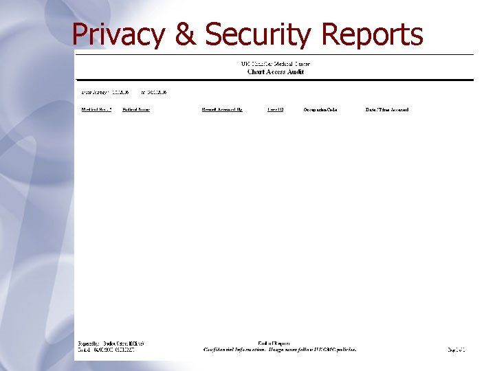 Privacy & Security Reports 