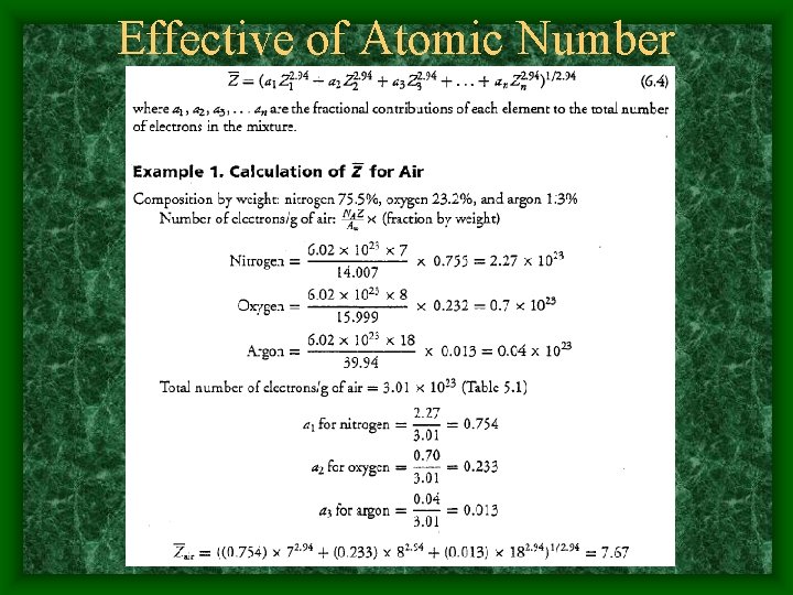 Effective of Atomic Number 