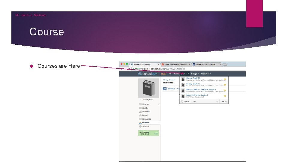 Mr. Jason S. Martinez Courses are Here 
