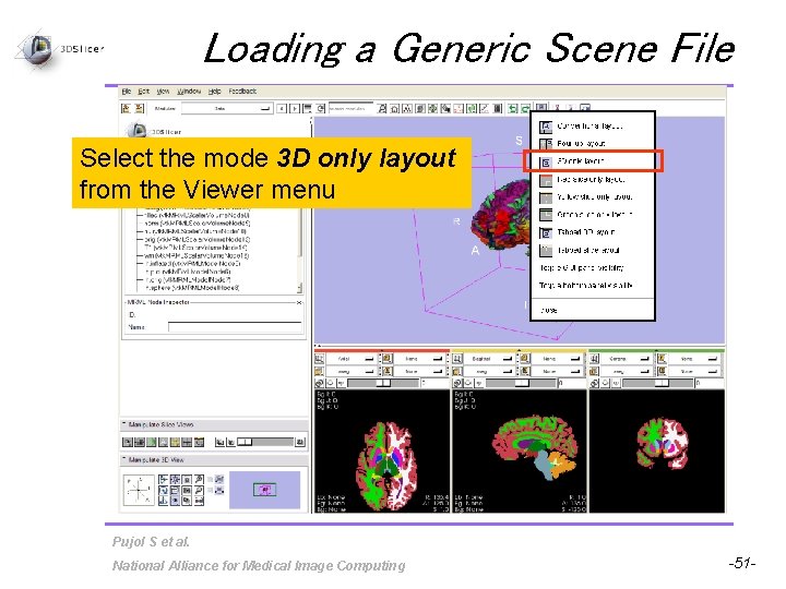 Loading a Generic Scene File Select the mode 3 D only layout from the