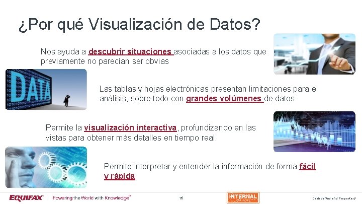 ¿Por qué Visualización de Datos? Nos ayuda a descubrir situaciones asociadas a los datos