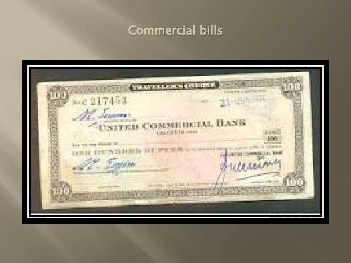 Commercial bills 