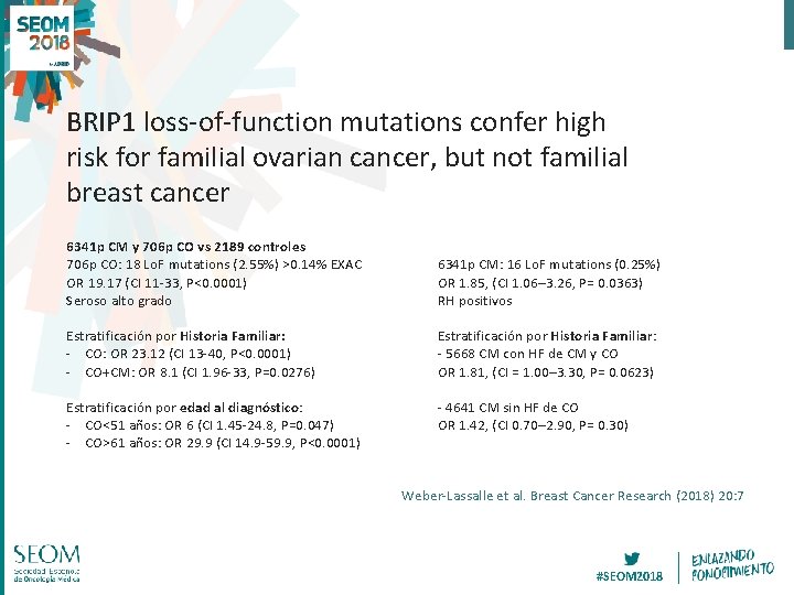 BRIP 1 loss-of-function mutations confer high risk for familial ovarian cancer, but not familial