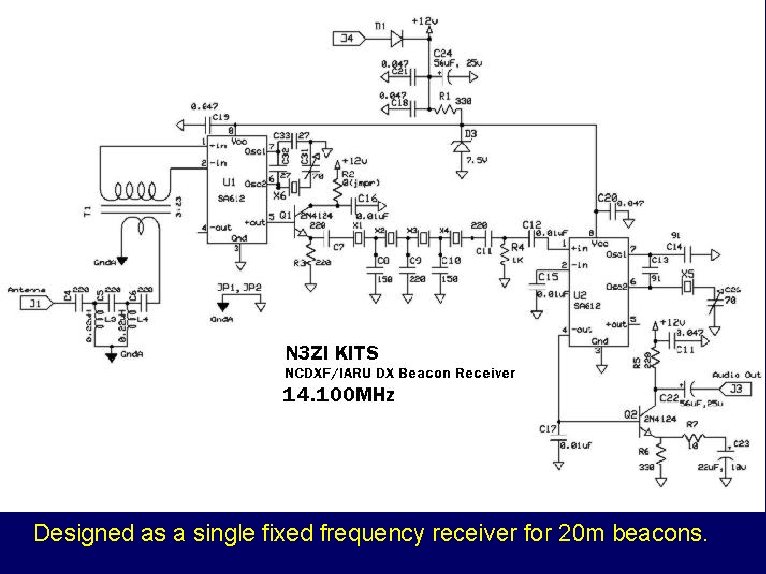 Designed as a single fixed frequency receiver for 20 m beacons. 